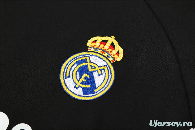Retro 08/09 Real Madrid Black Half Zipper Jacket