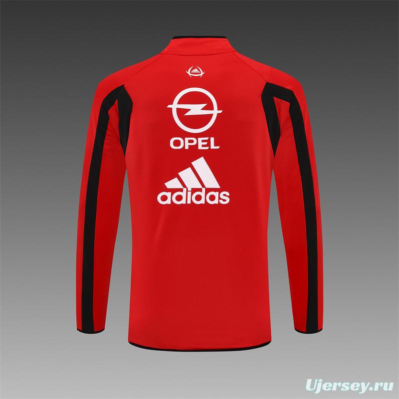 Retro 05/06 AC Milan Red Half Zipper Jacket