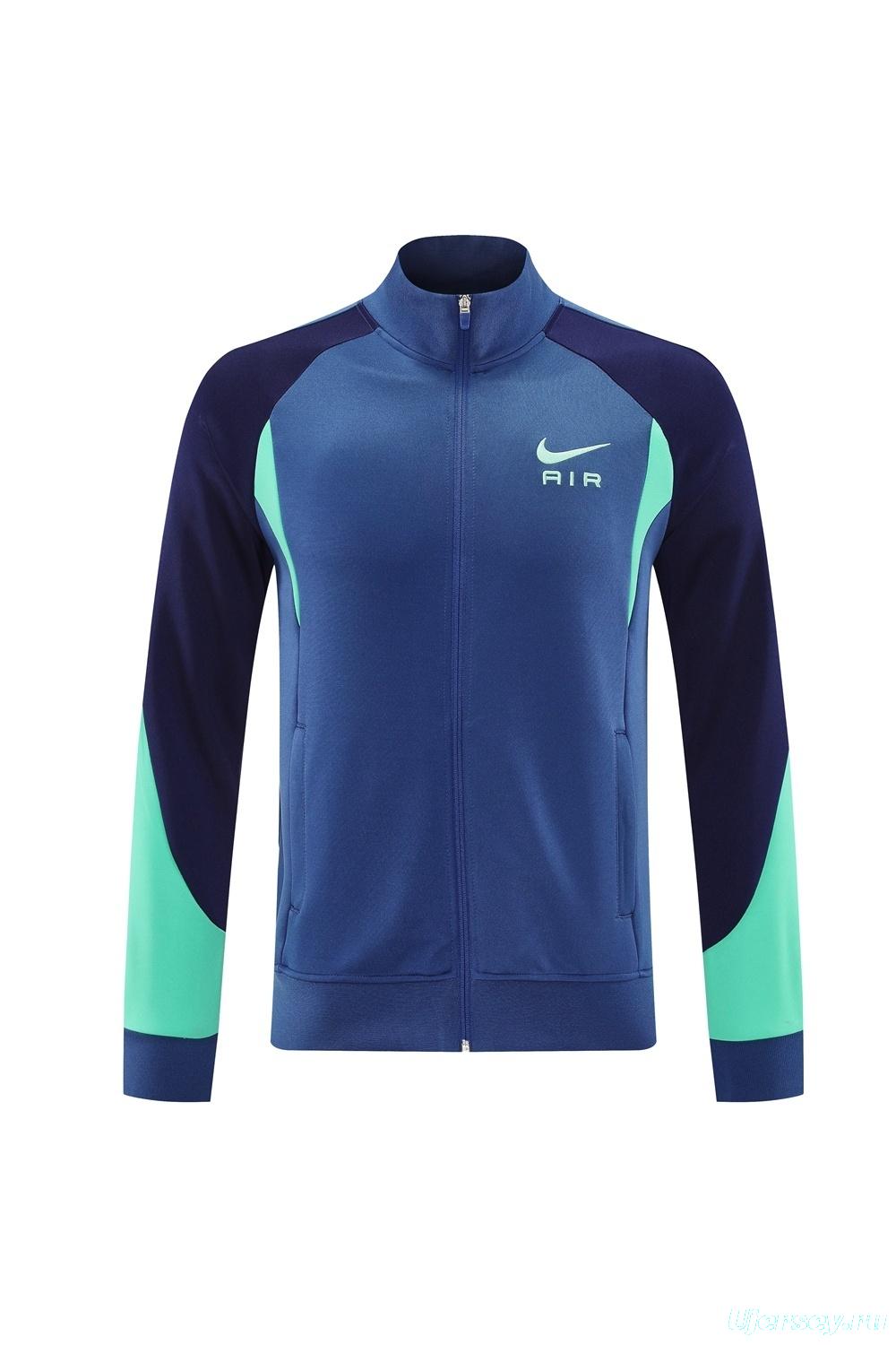 2025 NIKE Blue/Green/Black Full Zipper Jacket + Long Pants