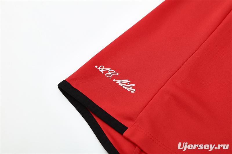 Retro 05/06 AC Milan Red Half Zipper Jacket