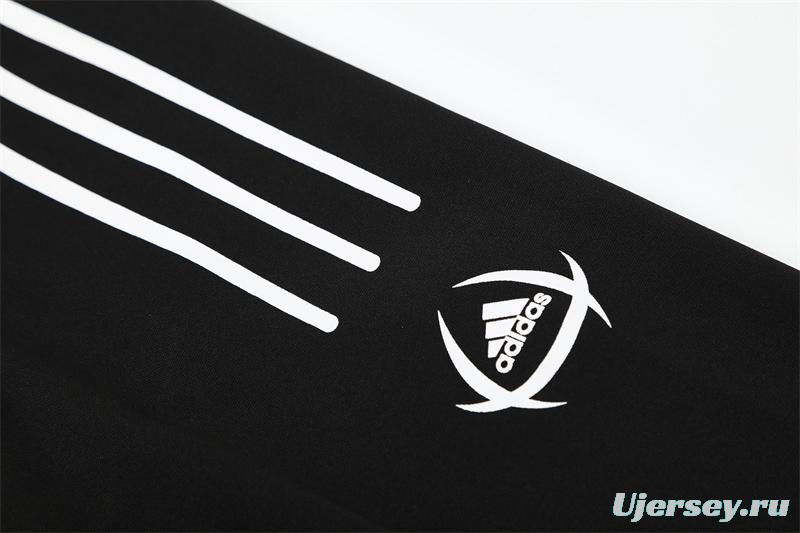 Retro 04/05 Real Madrid Black Half Zipper Jacket+Long Pants