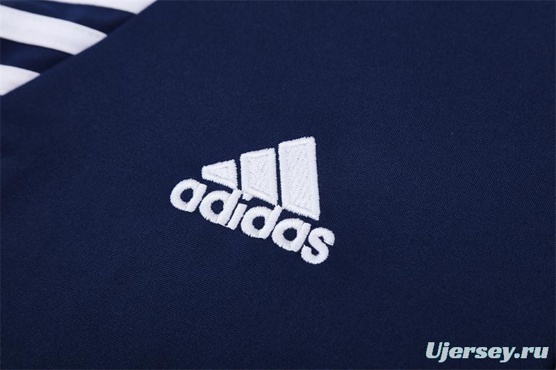 Retro 03/04 Real Madrid Royal Blue Half Zipper Jacket