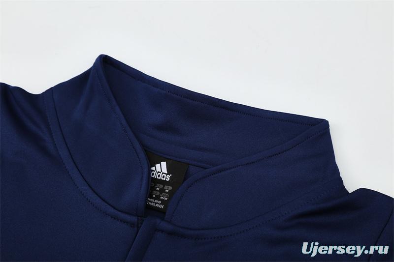 Retro 03/04 Real Madrid Royal Blue Half Zipper Jacket