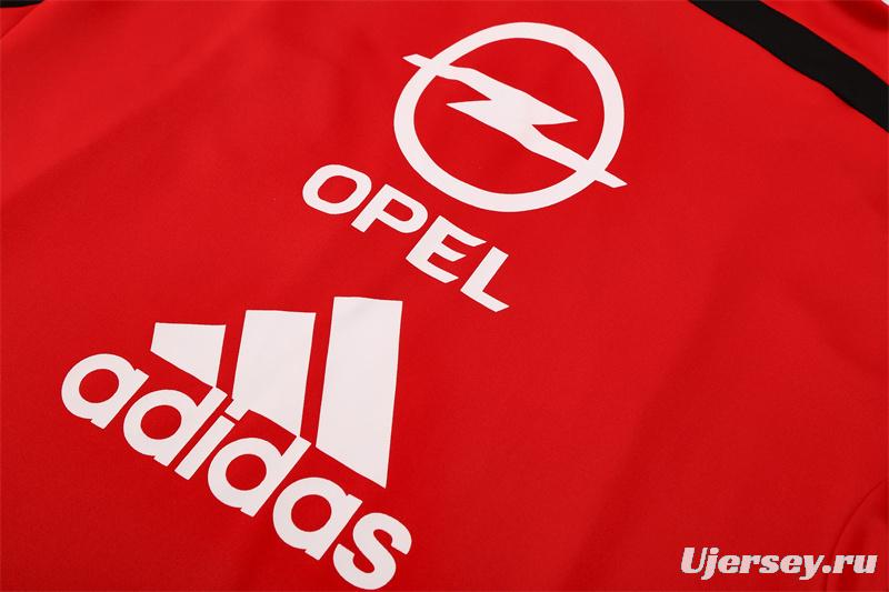 Retro 04/05 AC Milan Red Half Zipper Jacket+Long Pants