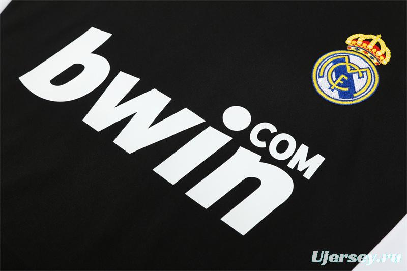 Retro 08/09 Real Madrid Black Half Zipper Jacket