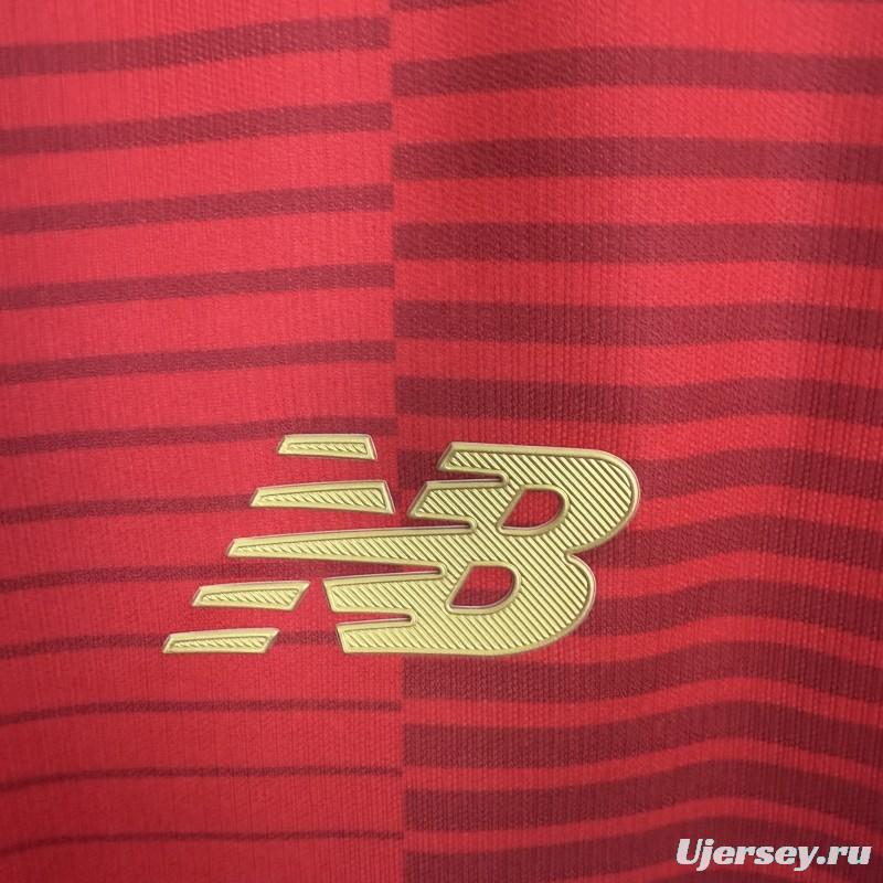 Player Version 25/26 Deportivo Toluca FC Red Home Long Sleeve Jersey