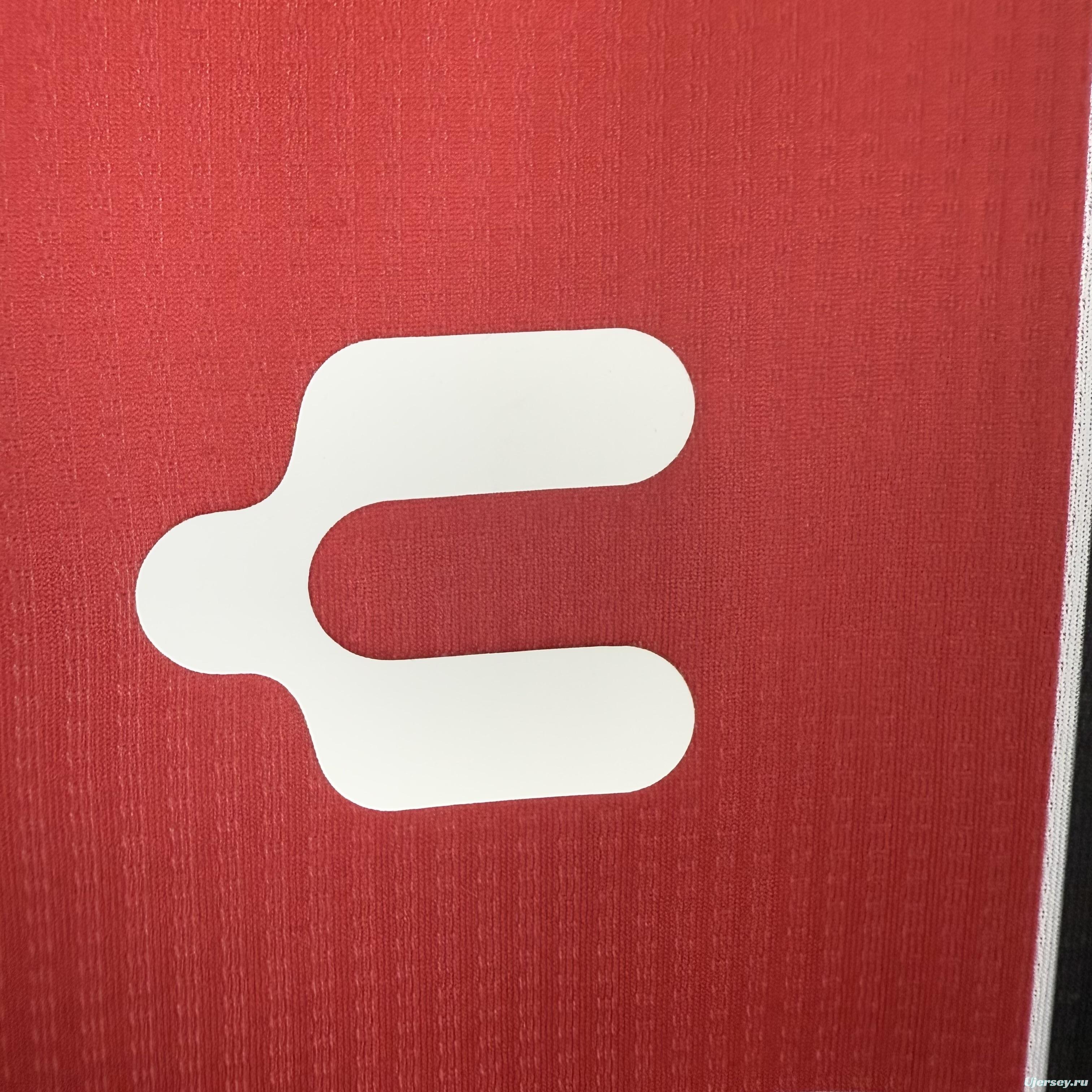 Player Version 25/26 Atlas FC  Home Red & Black Vertical Stripes Jersey