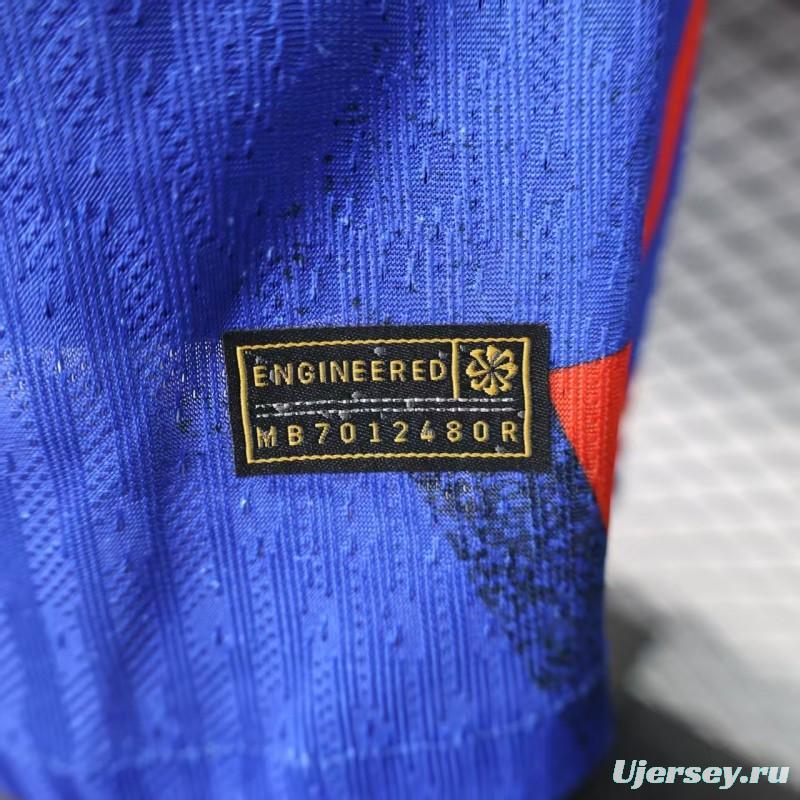 Player Version 25/26 FC Barcelona Blue with Abstract Geometric Pattern Jersey