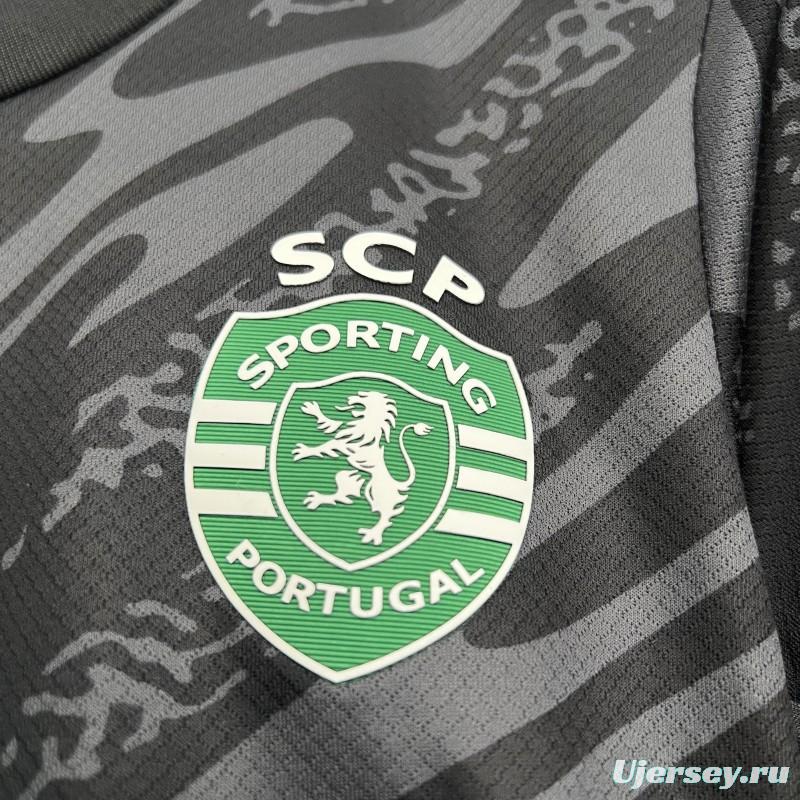 25/26 Kids Sporting Lisbon Goalkeeper Black Jersey