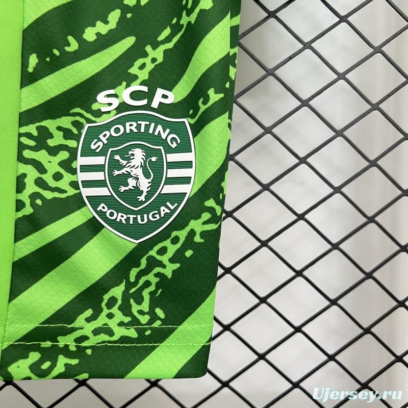25/26 Kids Sporting Lisbon Goalkeeper Green Jersey
