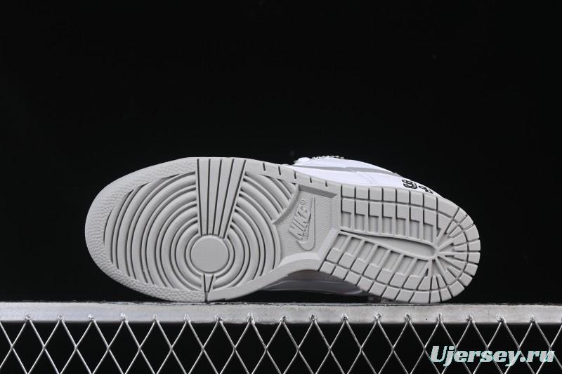 Nike Supreme x Dunk SB Dunk Low White Low-Top Casual Skate Shoes - HQ8487-100