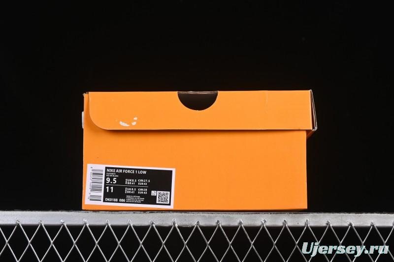 Nike Air Force 1 '07 Low LV Collaboration Military Green Silver Black Casual Sneakers - DK0188-086