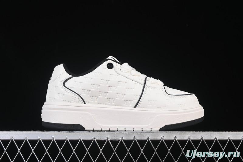 New York Yankees Bigball Chunky Embo Monogram Height Increasing Thick Sole Casual Sneakers - 3ASXE035N50CRL