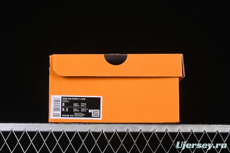 Nike Air Force 1 '07 Low LV Collaboration Grey Brown Floral Canvas Casual Sneakers - DF0188-076