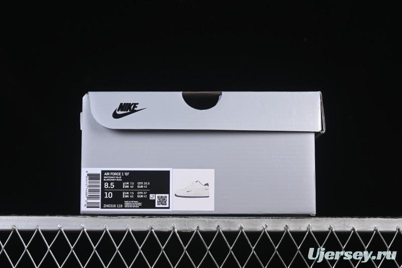 Nike Air Force 1'07 Low White Blue Casual Sneakers - ZH0316-119