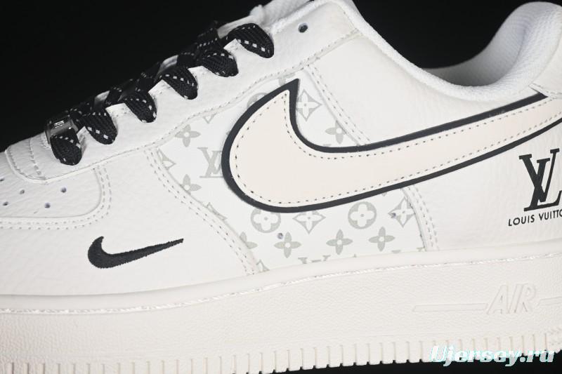 Nike Air Force 1 '07 Low LV Collaboration Off-White Small Swoosh Casual Sneakers - CS5288-035