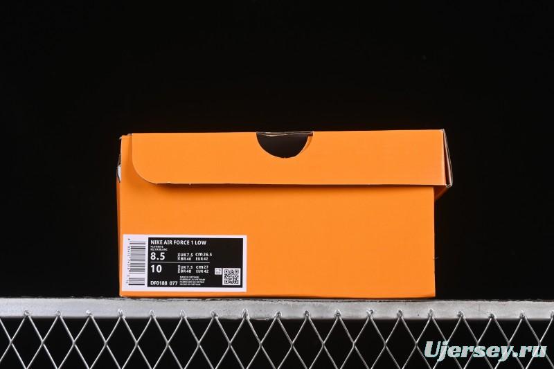 Nike Air Force 1 '07 Low LV Collaboration Gray Floral Canvas Casual Sneakers - DF0188-077