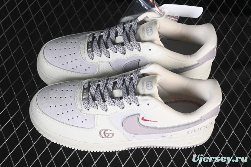 Nike Air Force 1'07 Low Gucci Collaboration White Light Brown Low-Top Casual Sneakers - YF9511-807
