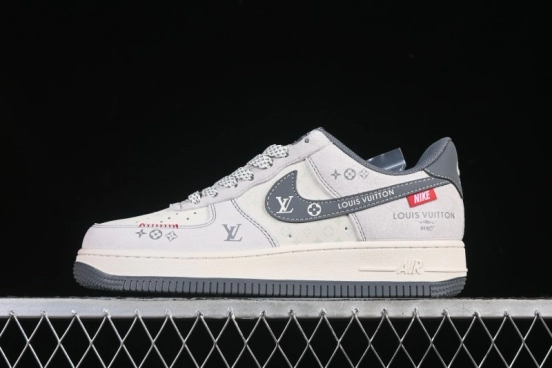Nike Air Force 1 '07 Low LV Collaboration Grey Hook Woven Label Casual Sneakers - CX5050-Y25