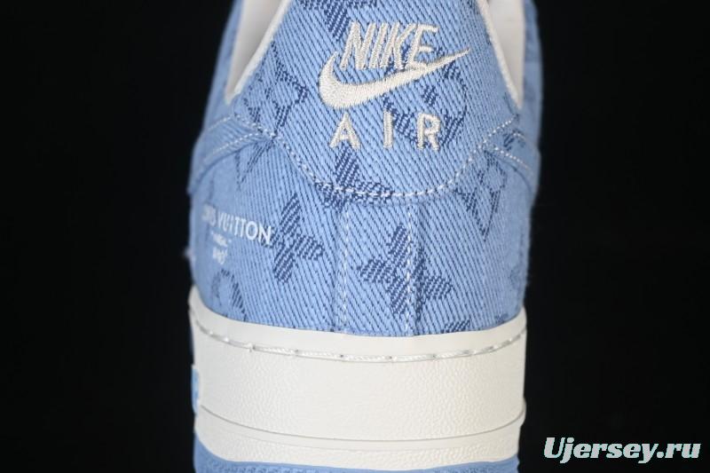 Nike Air Force 1 '07 Low LV Collaboration Light Blue Casual Sneakers - YF9511-823
