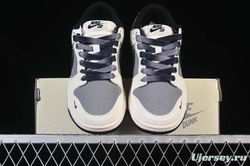 Nike SB Dunk Low Stone Island Collaboration Beige Grey Black Patchwork Anniversary Custom Low-Top Casual Skate Shoes - JP8028-041