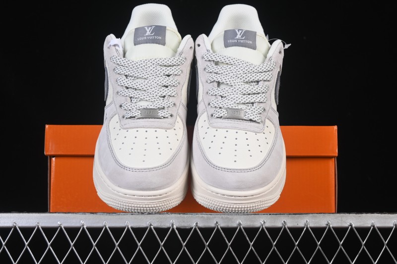 Nike Air Force 1'07 Low LV Collaboration Dual-Tone Gray Graffiti Casual Sneakers - CX5050-Y07
