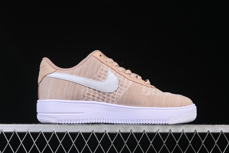 Nike Air Force 1'07 Low Knit Khaki Casual Sneakers - CI0051-200