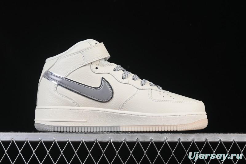 Nike Air Force 1 Mid Light Gray Two-Tone Sole All-Star Starry Sky Mid-Top Casual Skate Shoes - XL0236-232
