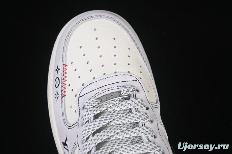 Nike Air Force 1 '07 Low LV Collaboration Black Swoosh Woven Label Casual Sneakers - CX5050-Y23