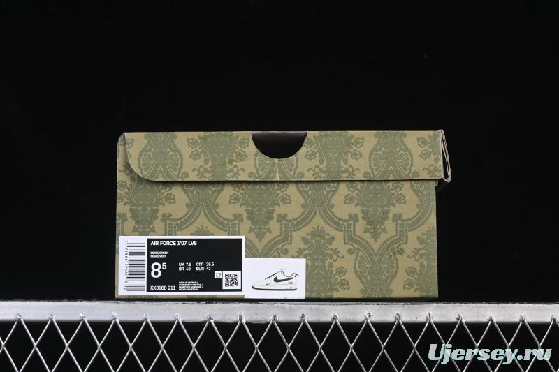 Nike Air Force 1'07 Low Gucci Collaboration Military Green Multi-Color Low-Top Casual Sneakers - XX3168-211