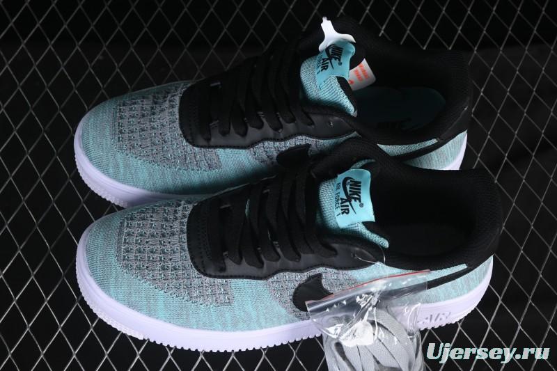 Nike Air Force 1'07 Low Flyknit Black Green Casual Sneakers - CI0051-600