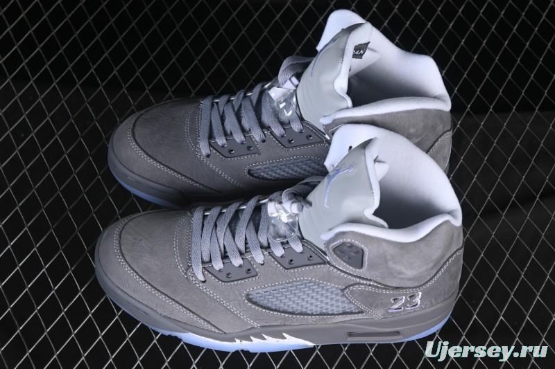 Nike Air Jordan 5 Retro Basketball Shoes with Wolf Grey Design - DD0587-002