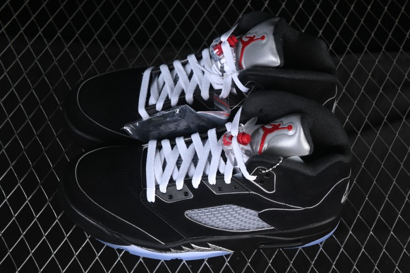 Nike Air Jordan 5 Black Metallic Reimagined Retro Basketball Shoes - HF3975-001