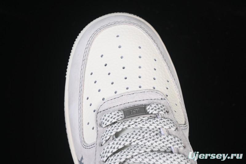 Nike Air Force 1'07 Low LV Collaboration Dual-Tone Gray Graffiti Casual Sneakers - CX5050-Y07