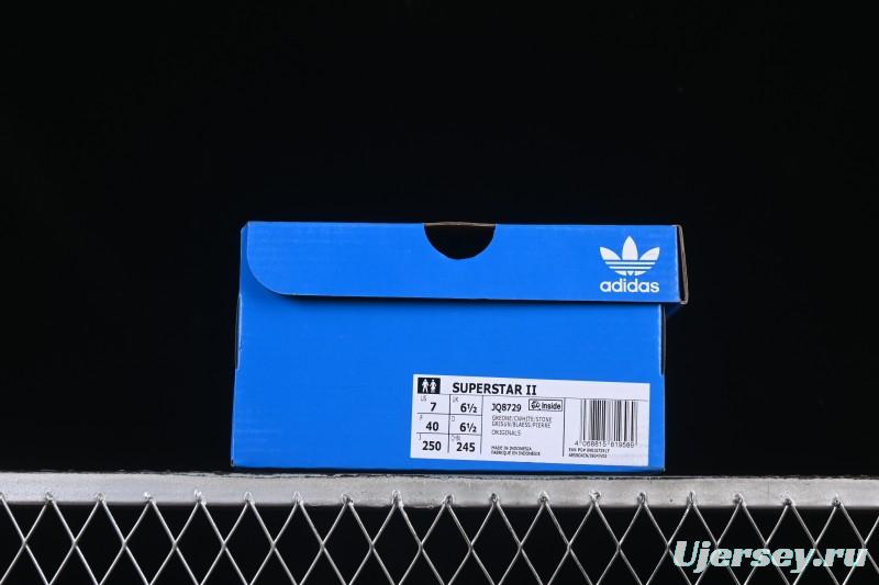 Adidas Superstar II J Casual Sneakers with Shell Toe Design - JQ8729