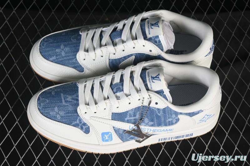 Nike Travis Scott x Fragment Design x Air Jordan 1 Low OG SP AJ1 Low Top Casual Sneakers - SC0601-053