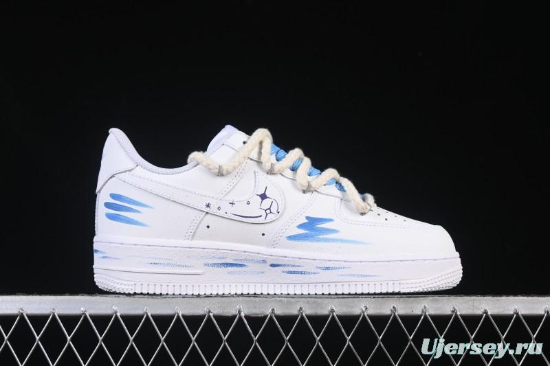 Nike Air Force 1'07 Low Libra Hand-Painted Zodiac Series Low-Top Casual Sneakers - 9231023