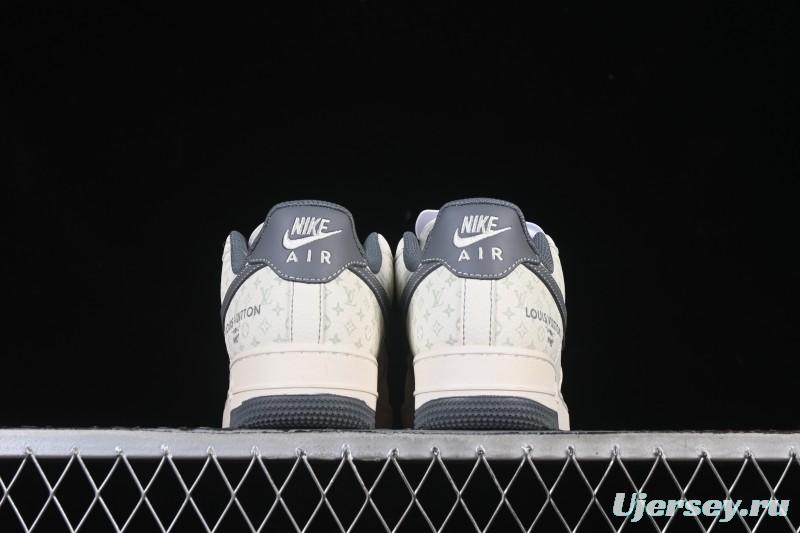 Nike Air Force 1 '07 Low LV Collaboration Beige Black Woven Label Casual Sneakers - CX5050-Y08