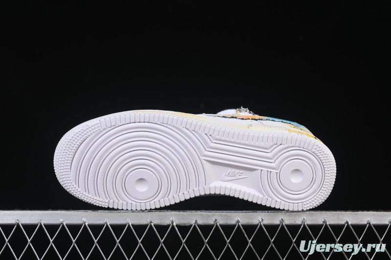 Nike Air Force 1 '07 Low Leo Hand-Painted Doodle Zodiac Series Low-Top Casual Sneakers - 723-822