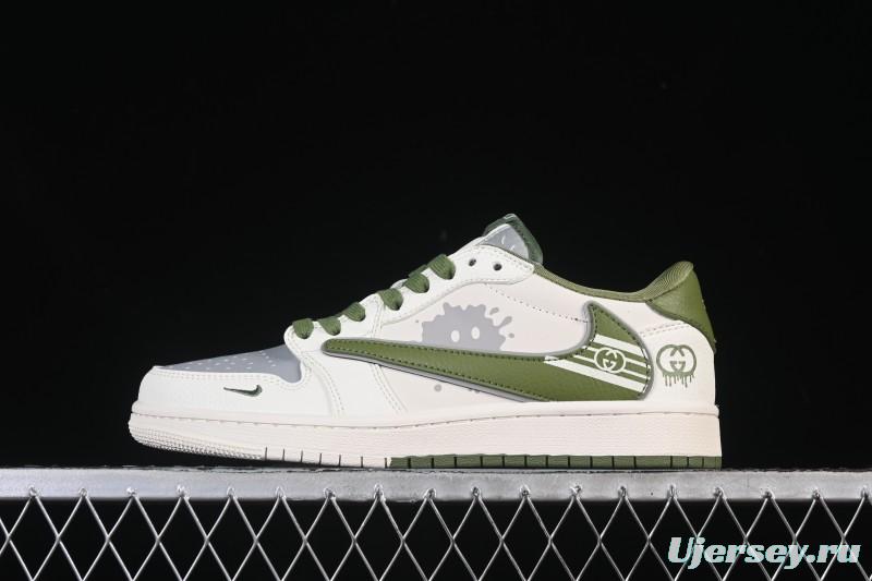 Nike Travis Scott x Fragment Design x Air Jordan 1 Low OG SP AJ1 Low Top Cultural Casual Sneakers - XD0798-307