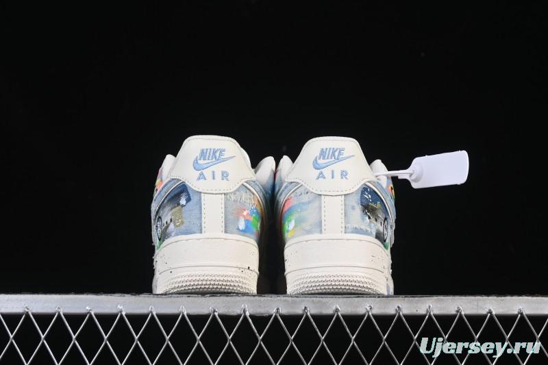 Nike Air Force 1 '07 Low Fantasy Cowboy Hand-Drawn Graffiti Casual Sneakers - CW1888-116