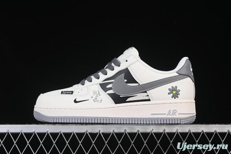 Nike Air Force 1 '07 Low Supreme Graffiti Beige Swoosh Casual Sneakers - QW5606-272