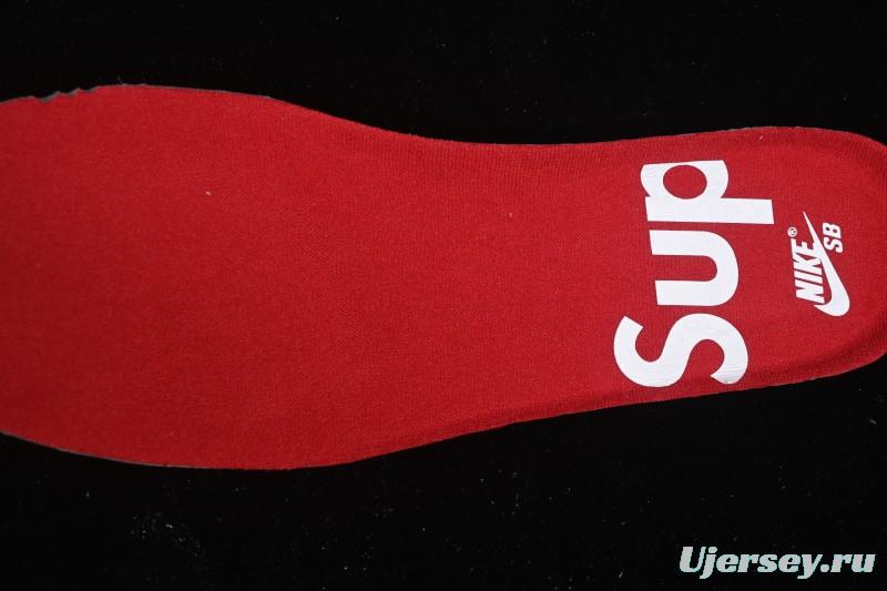 Nike Supreme x Nike SB Dunk Low Ocean Fog Limited Edition Black Warrior Low Top Casual Skate Shoes - HQ8487-001