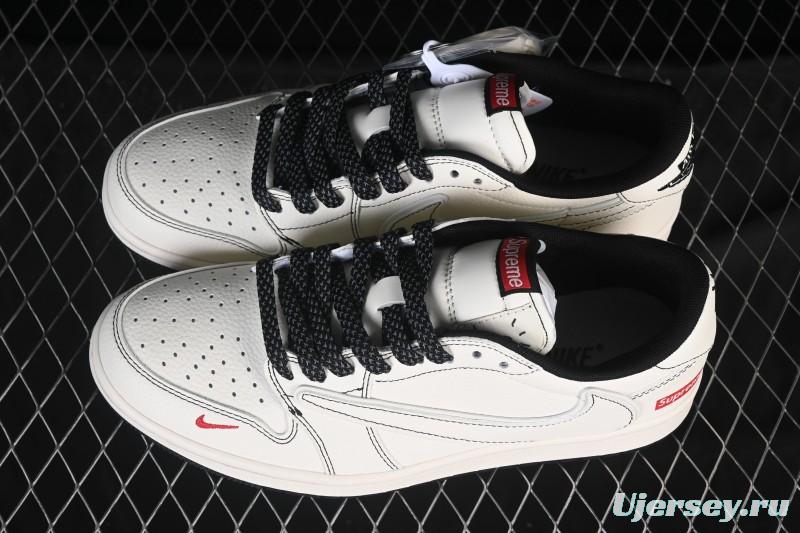 Nike Travis Scott x Fragment Design x Air Jordan 1 Low OG SP AJ1 Low Top Casual Sneakers - HH7518-089