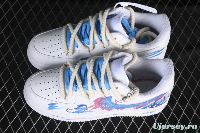 Nike Air Force 1'07 Low Libra Hand-Painted Zodiac Series Low-Top Casual Sneakers - 9231023