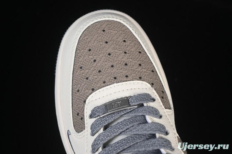 Nike Air Force 1 '07 Low Supreme Collaboration Beige Canvas Casual Sneakers - XX3168-210