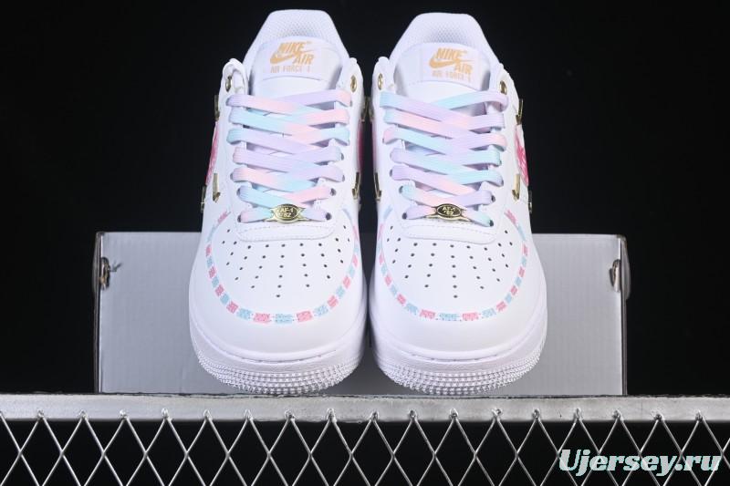 Nike Air Force 1'07 Low Four Hook Rainbow Cake Casual Sneakers - ZH0316-115