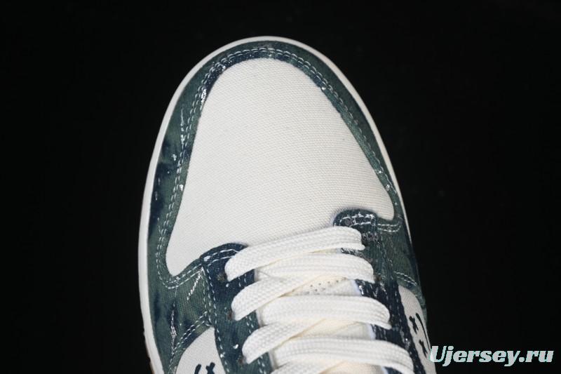 Nike SB Dunk Low Military Green Woven Custom Low-Top Casual Skate Shoes - SC0601-464