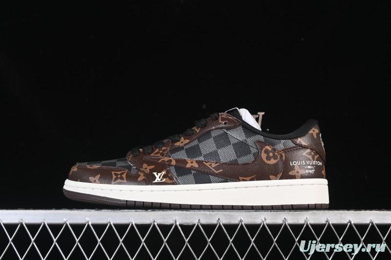 Nike Travis Scott x Fragment Design x Air Jordan 1 Low OG SP AJ1 Low-top Casual Sneakers SC0601-051