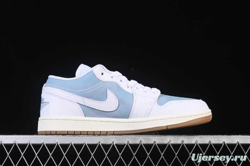 Nike Air Jordan 1 Low Denim Worn Blue Retro Basketball Shoes - HQ2004-400